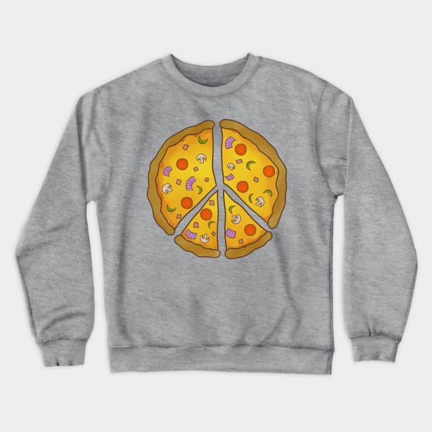 Peace-za Crewneck Sweatshirt by Imstillsleepy